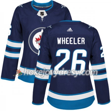 Dámské Hokejový Dres Winnipeg Jets Blake Wheeler 26 Adidas 2017-2018 Modrá Authentic